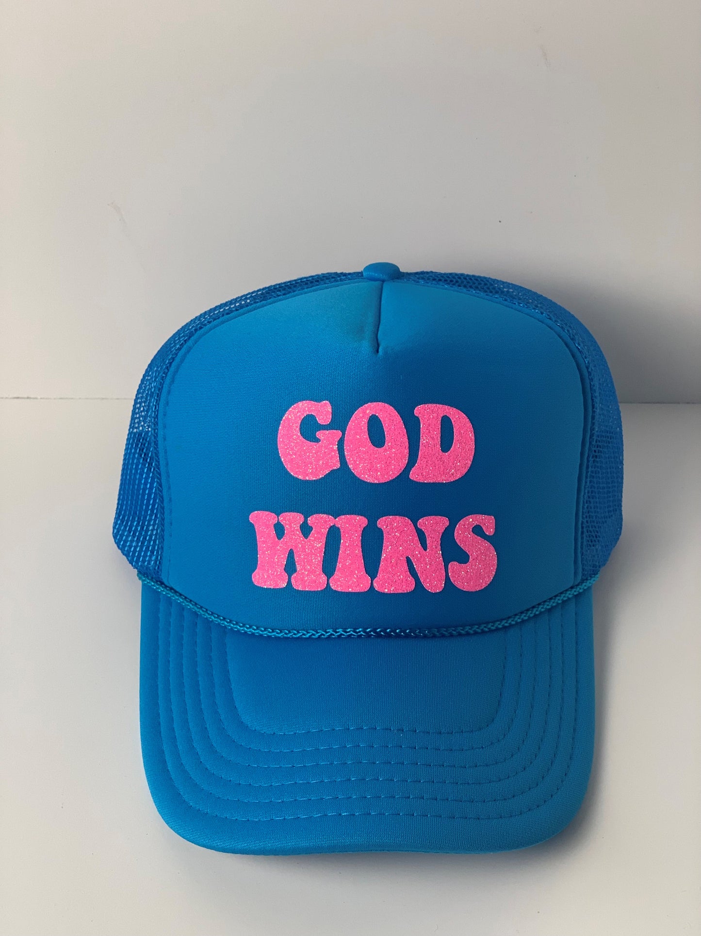 GOD WINS TRUCKER HAT