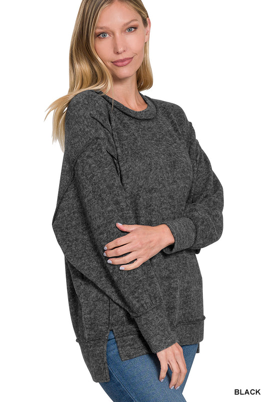 BRUSHED HACCI OVERSIZED SWEATER