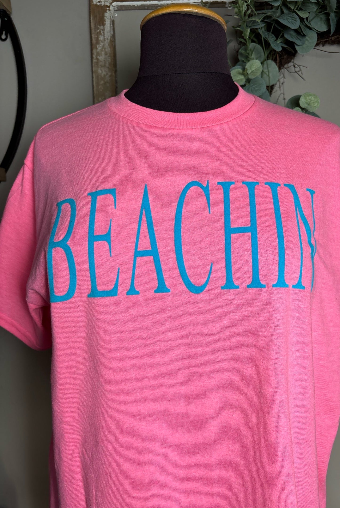 Neon Coral Beachin Tee