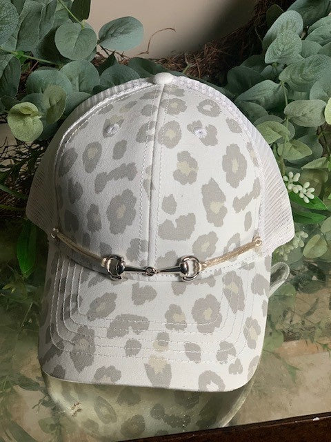 Leopard Buckle Detail Cap